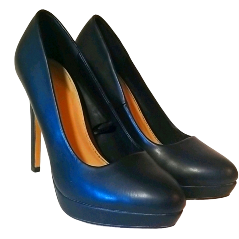 Forever 21 platform stiletto heels matte black